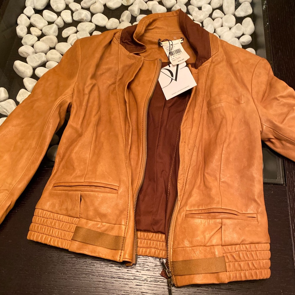 DVF Leather jacket never worn